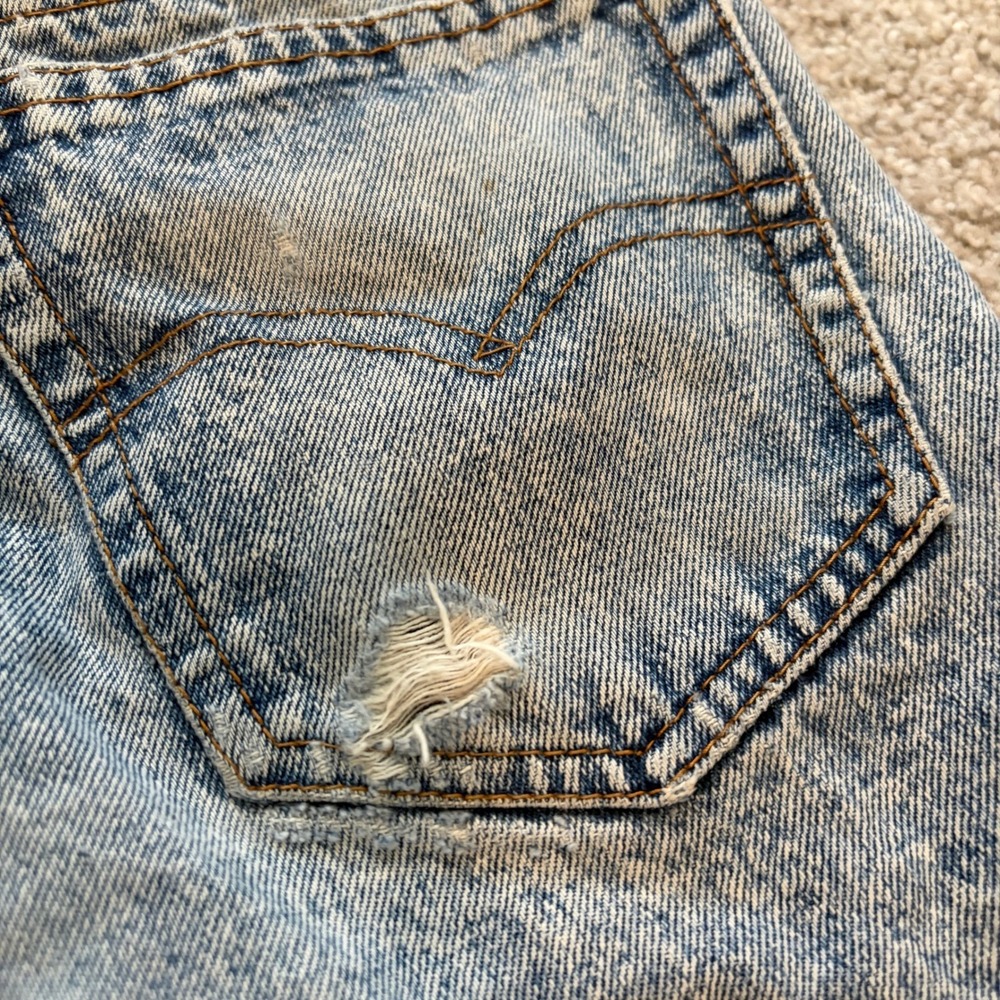 Vintage Levi's 505‎ Jeans Womens 29 Acid Wash 1970s Big E Distressed Retro - Picture 13 of 16